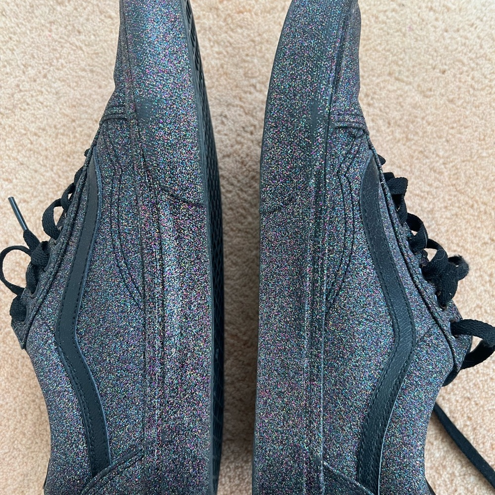 Glittery Black Women's Sneakers